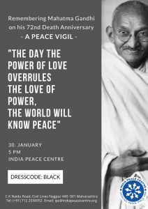 Remembering Mahatma Gandhiji: A peace vigil